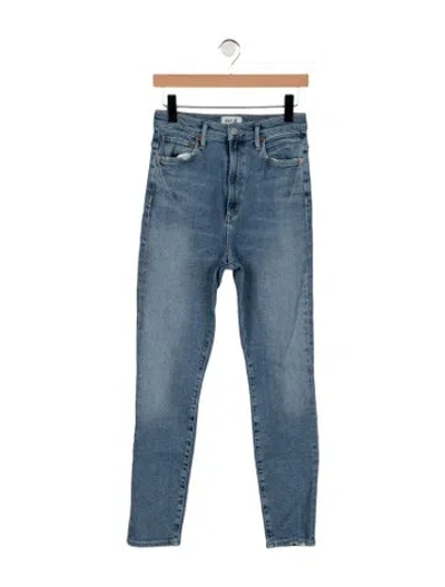 Pre-owned Agolde High-rise Skinny Leg Jeans In Blue