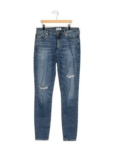 Pre-owned Agolde High-rise Skinny Leg Jeans In Blue