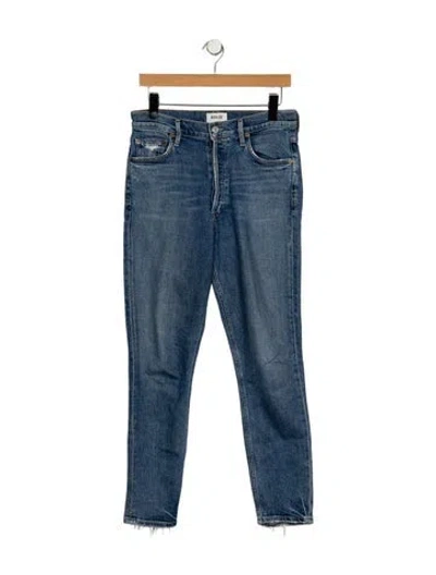 Pre-owned Agolde High-rise Skinny Leg Jeans In Blue