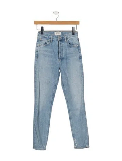 Pre-owned Agolde High-rise Skinny Leg Jeans In Blue