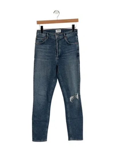Pre-owned Agolde High-rise Skinny Leg Jeans In Blue