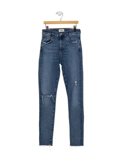 Pre-owned Agolde High-rise Skinny Leg Jeans In Blue