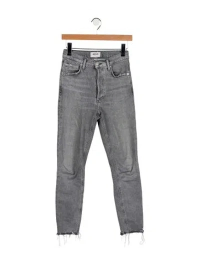Pre-owned Agolde High-rise Skinny Leg Jeans In Gray