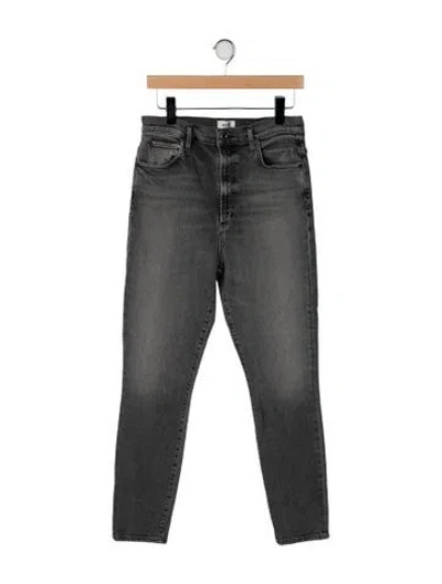 Pre-owned Agolde High-rise Skinny Leg Jeans In Gray