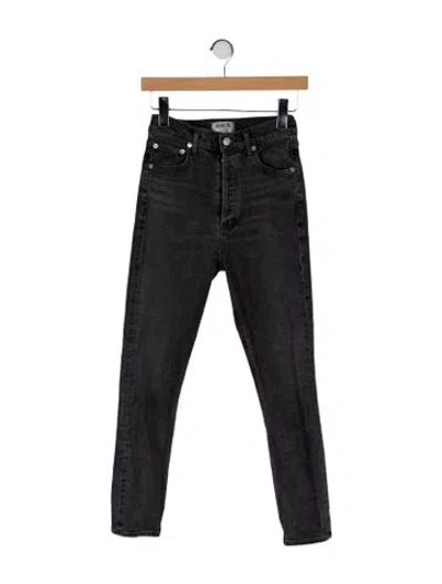 Pre-owned Agolde High-rise Skinny Leg Jeans In Gray