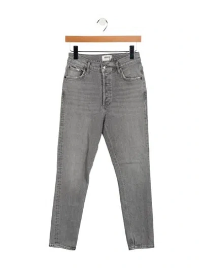Pre-owned Agolde High-rise Skinny Leg Jeans In Gray