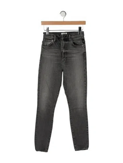 Pre-owned Agolde High-rise Skinny Leg Jeans In Gray