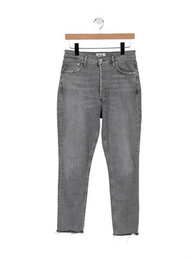 Pre-owned Agolde High-rise Skinny Leg Jeans In Gray