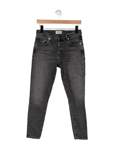 Pre-owned Agolde High-rise Skinny Leg Jeans In Gray