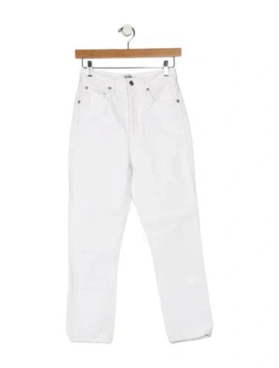Pre-owned Agolde High-rise Skinny Leg Jeans In White