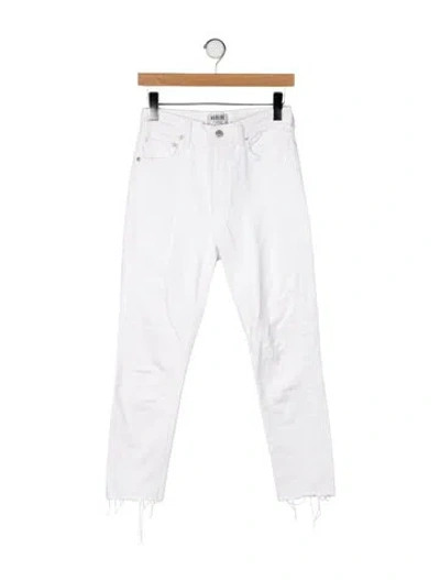 Pre-owned Agolde High-rise Skinny Leg Jeans In White