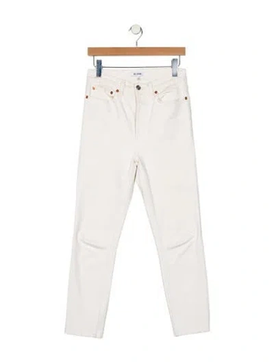 Pre-owned Agolde High-rise Skinny Leg Jeans In White