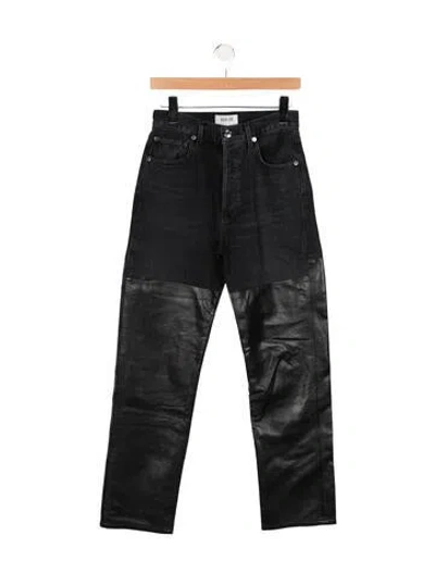 Pre-owned Agolde High-rise Straight Leg Jeans In Black