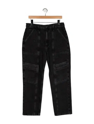 Pre-owned Agolde High-rise Straight Leg Jeans In Black