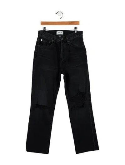 Pre-owned Agolde High-rise Straight Leg Jeans In Black