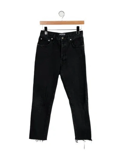 Pre-owned Agolde High-rise Straight Leg Jeans In Black