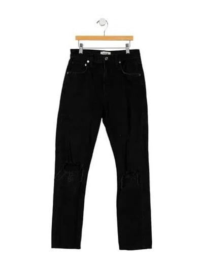 Pre-owned Agolde High-rise Straight Leg Jeans In Black