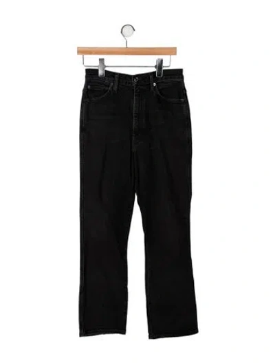 Pre-owned Agolde High-rise Straight Leg Jeans In Black