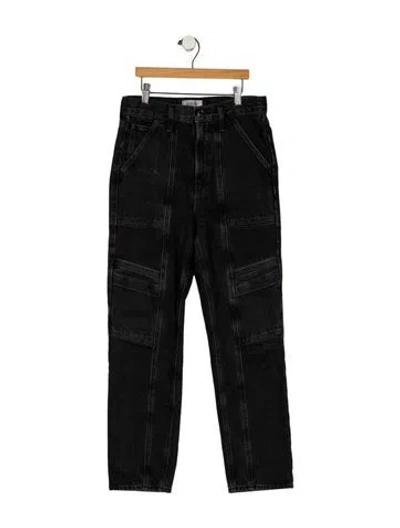 Pre-owned Agolde High-rise Straight Leg Jeans In Black