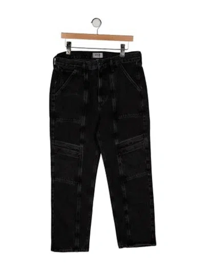 Pre-owned Agolde High-rise Straight Leg Jeans In Black