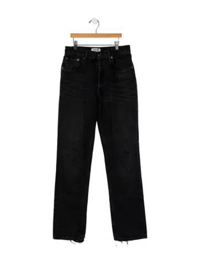 Pre-owned Agolde High-rise Straight Leg Jeans In Black