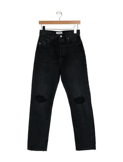 Pre-owned Agolde High-rise Straight Leg Jeans In Black