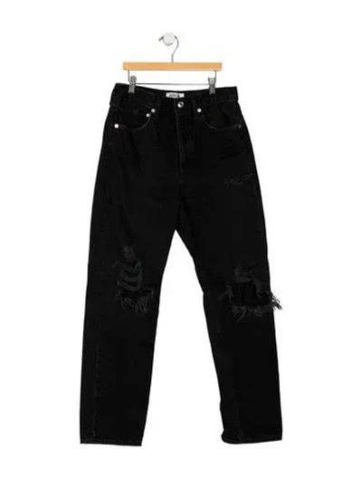 Pre-owned Agolde High-rise Straight Leg Jeans In Black