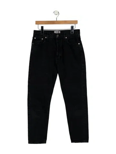 Pre-owned Agolde High-rise Straight Leg Jeans In Black