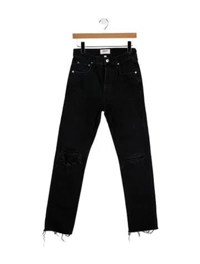 Pre-owned Agolde High-rise Straight Leg Jeans In Black