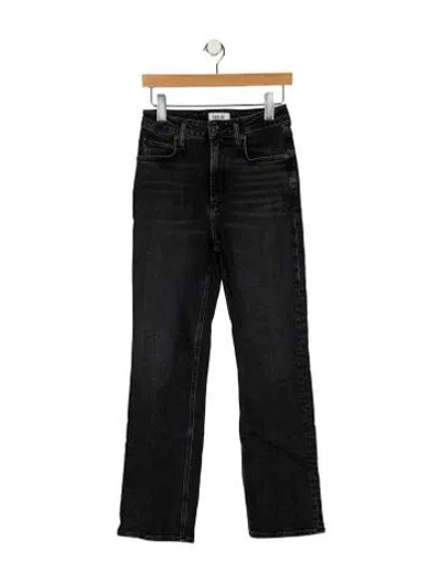 Pre-owned Agolde High-rise Straight Leg Jeans In Black