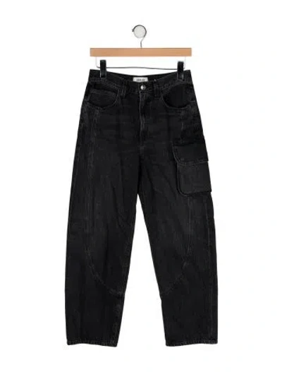 Pre-owned Agolde High-rise Straight Leg Jeans In Black