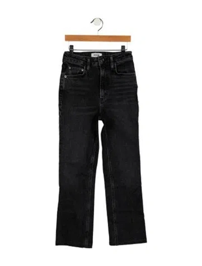 Pre-owned Agolde High-rise Straight Leg Jeans In Black