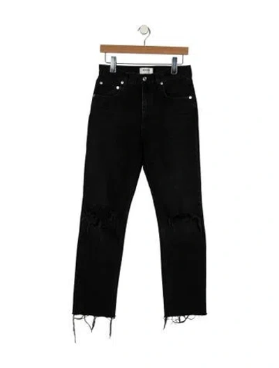 Pre-owned Agolde High-rise Straight Leg Jeans In Black