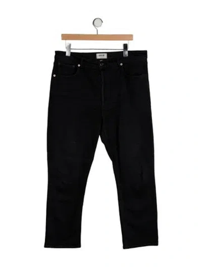 Pre-owned Agolde High-rise Straight Leg Jeans In Black