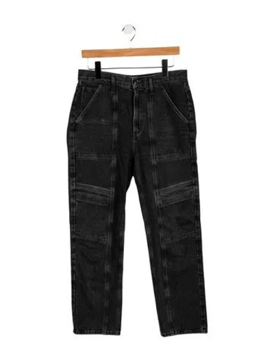 Pre-owned Agolde High-rise Straight Leg Jeans In Black