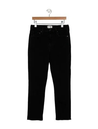 Pre-owned Agolde High-rise Straight Leg Jeans In Black
