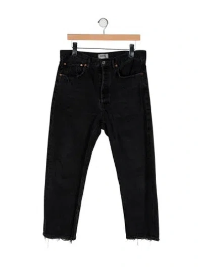 Pre-owned Agolde High-rise Straight Leg Jeans In Black