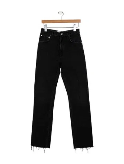 Pre-owned Agolde High-rise Straight Leg Jeans In Black