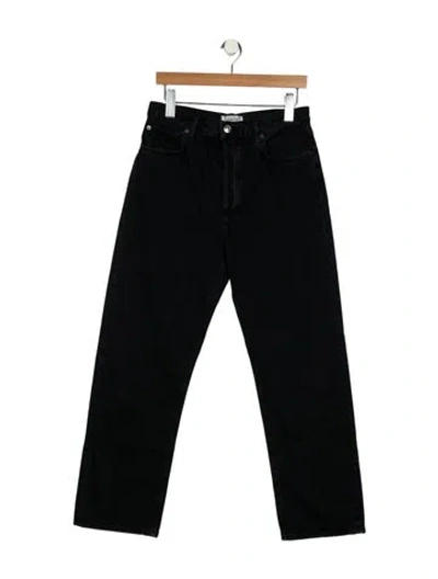 Pre-owned Agolde High-rise Straight Leg Jeans In Black