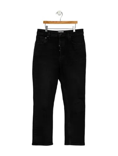 Pre-owned Agolde High-rise Straight Leg Jeans In Black