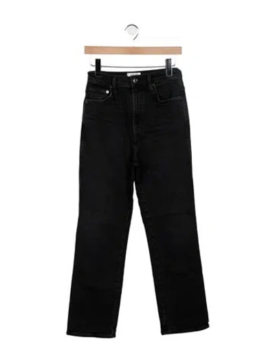 Pre-owned Agolde High-rise Straight Leg Jeans In Black