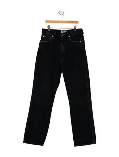Pre-owned Agolde High-rise Straight Leg Jeans In Black