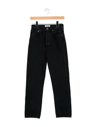 Pre-owned Agolde High-rise Straight Leg Jeans In Black