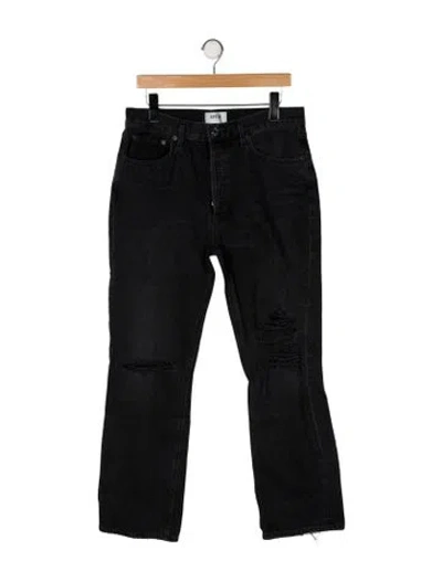 Pre-owned Agolde High-rise Straight Leg Jeans In Black