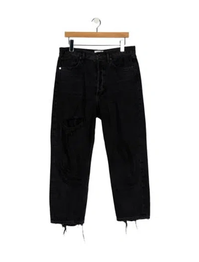 Pre-owned Agolde High-rise Straight Leg Jeans In Black