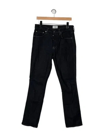 Pre-owned Agolde High-rise Straight Leg Jeans In Black