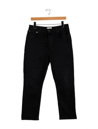 Pre-owned Agolde High-rise Straight Leg Jeans In Black