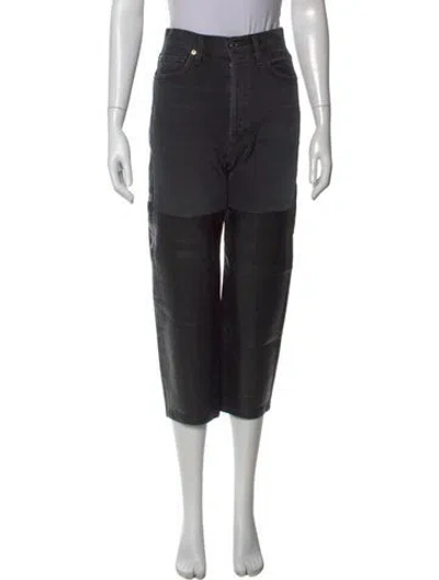 Pre-owned Agolde High-rise Straight Leg Jeans In Black