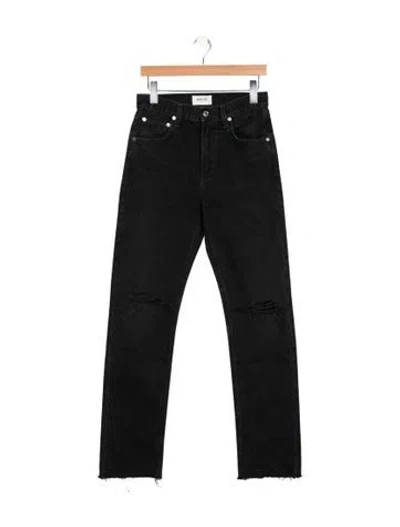 Pre-owned Agolde High-rise Straight Leg Jeans In Black
