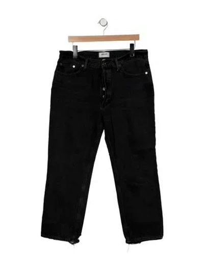 Pre-owned Agolde High-rise Straight Leg Jeans In Black